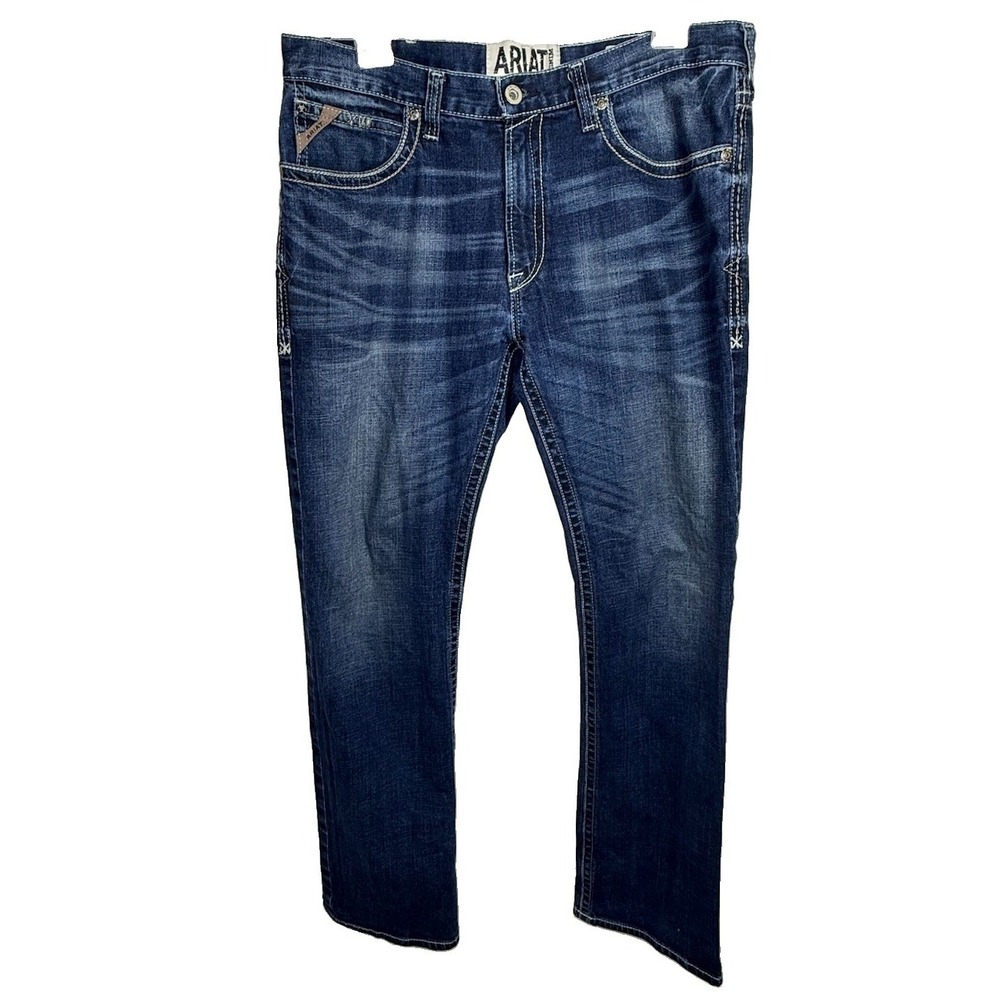 Ariat M4 Low Rise Boot Cut Jeans Mens 36x36 Turnout Western Cowboy Denim